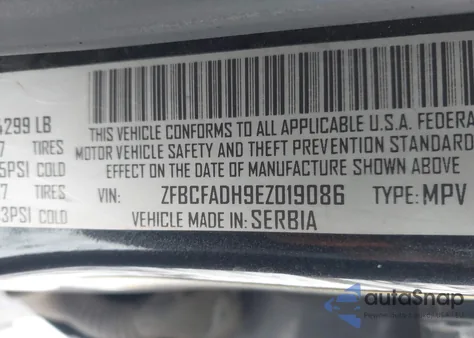 2014 Fiat 500L Trekking z USA, uszkodzony, nr VIN ZFBCFADH9EZ019086